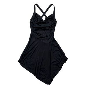 Urban Outfitters Asymmetrical Cross Back Mini Dress Black Medium